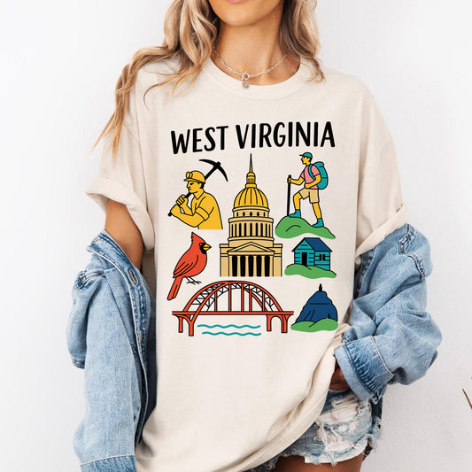 West Virginia State Heritage Retro Tee
