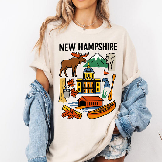 New Hampshire Granite State Retro Graphic Tee