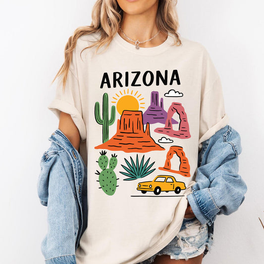 Arizona Desert Road Trip Retro Graphic Tee