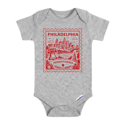 Philadelphia Pennsylvania Baby Vintage Postage Stamp ONESIE®