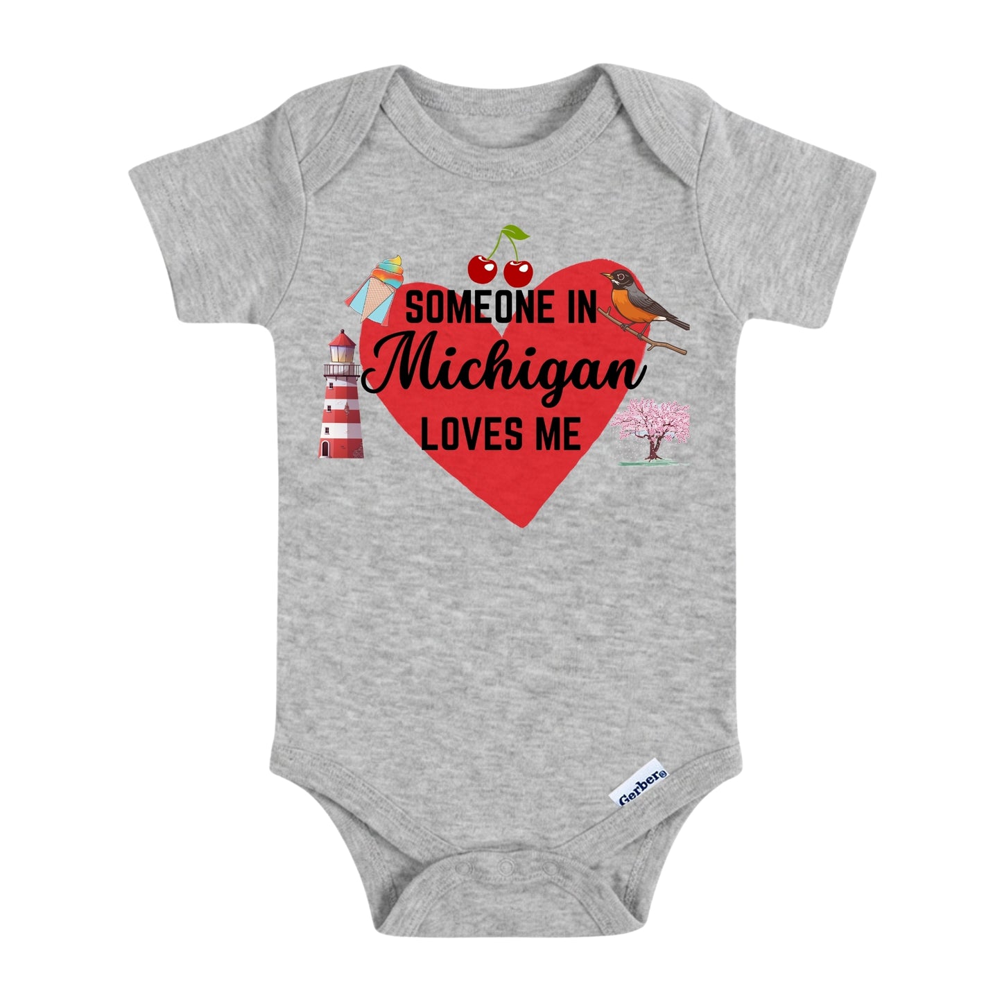Someone in Michigan Loves Me Baby ONESIE®