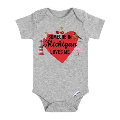 Someone in Michigan Loves Me Baby ONESIE®