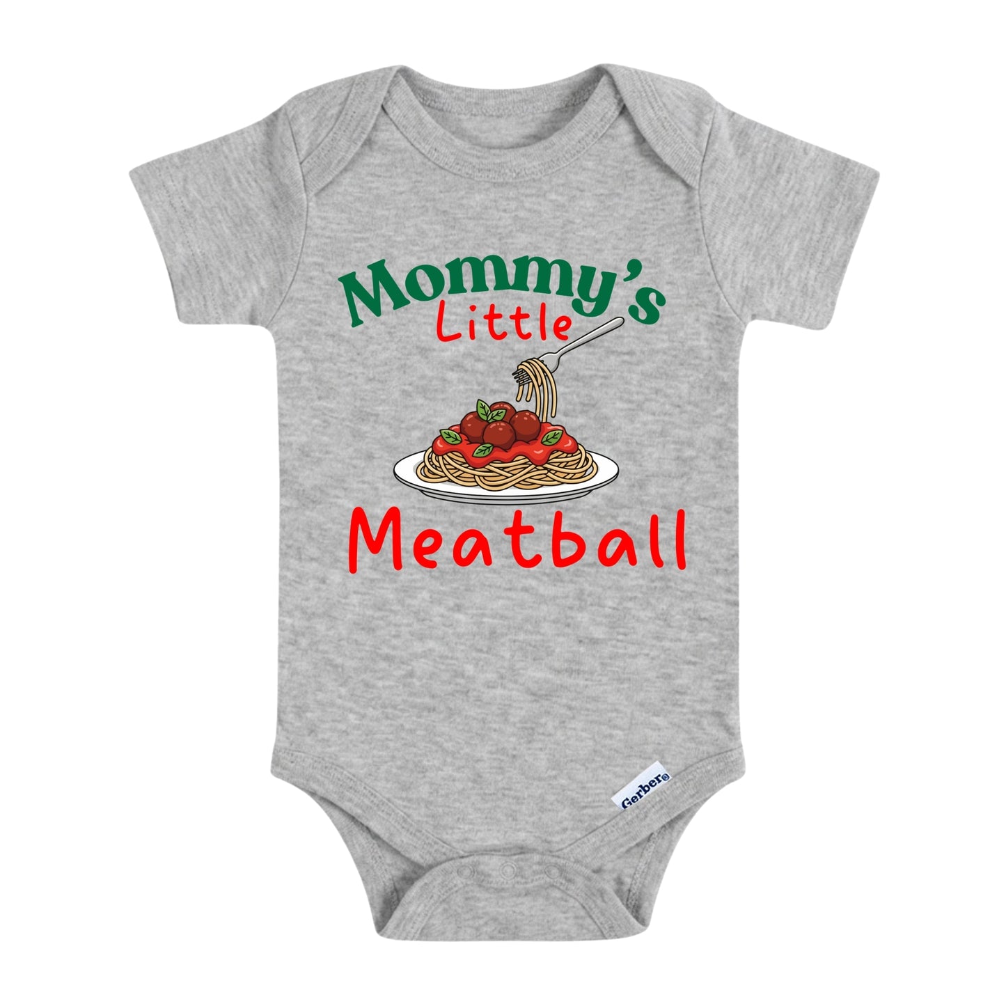 Mommy’s Little Meatball Baby Onesie ® – Italian Spaghetti Baby Bodysuit for Boys and Girls