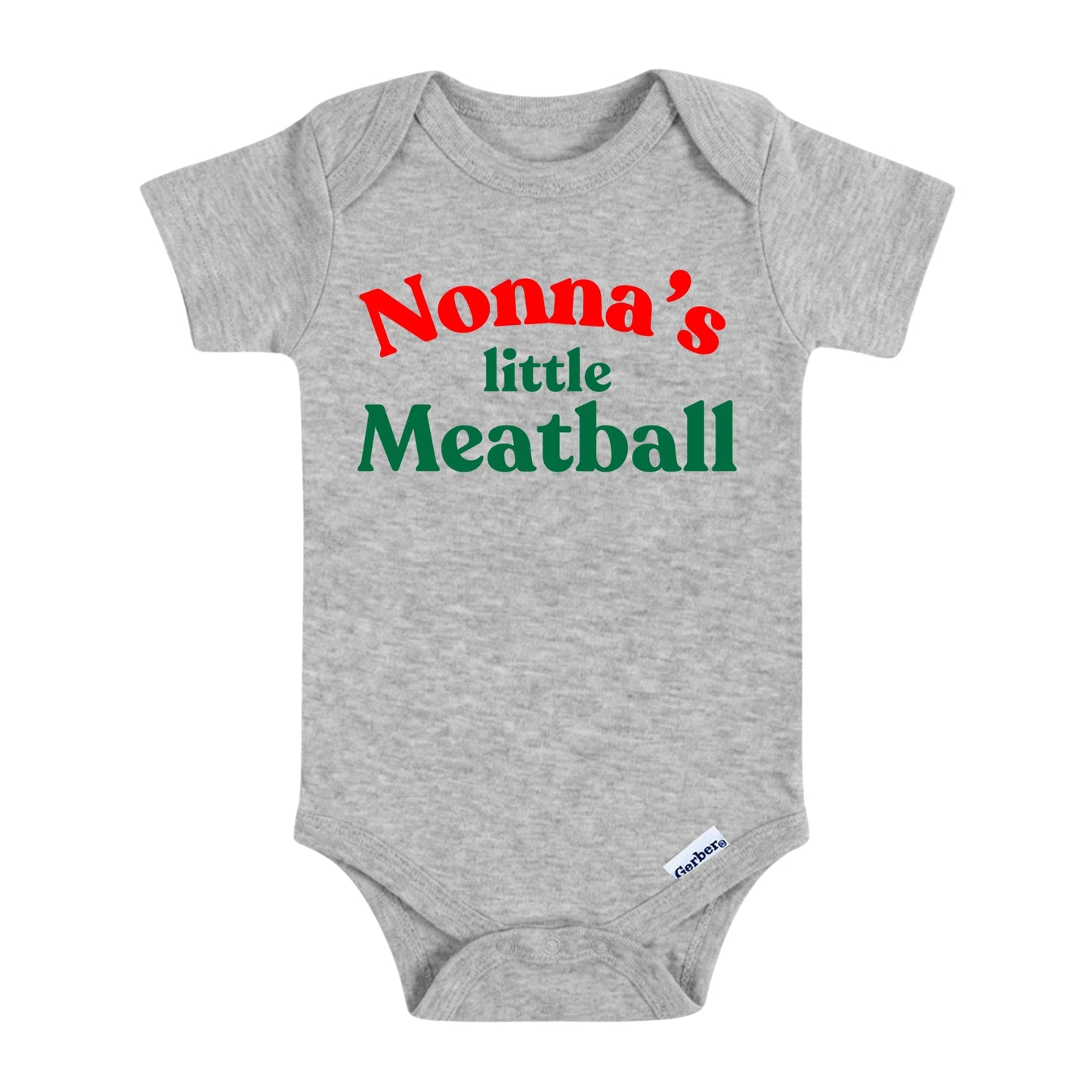 Nonna’s Little Meatball Baby Onesie ® – Italian Family Baby Bodysuit for Boys and Girls