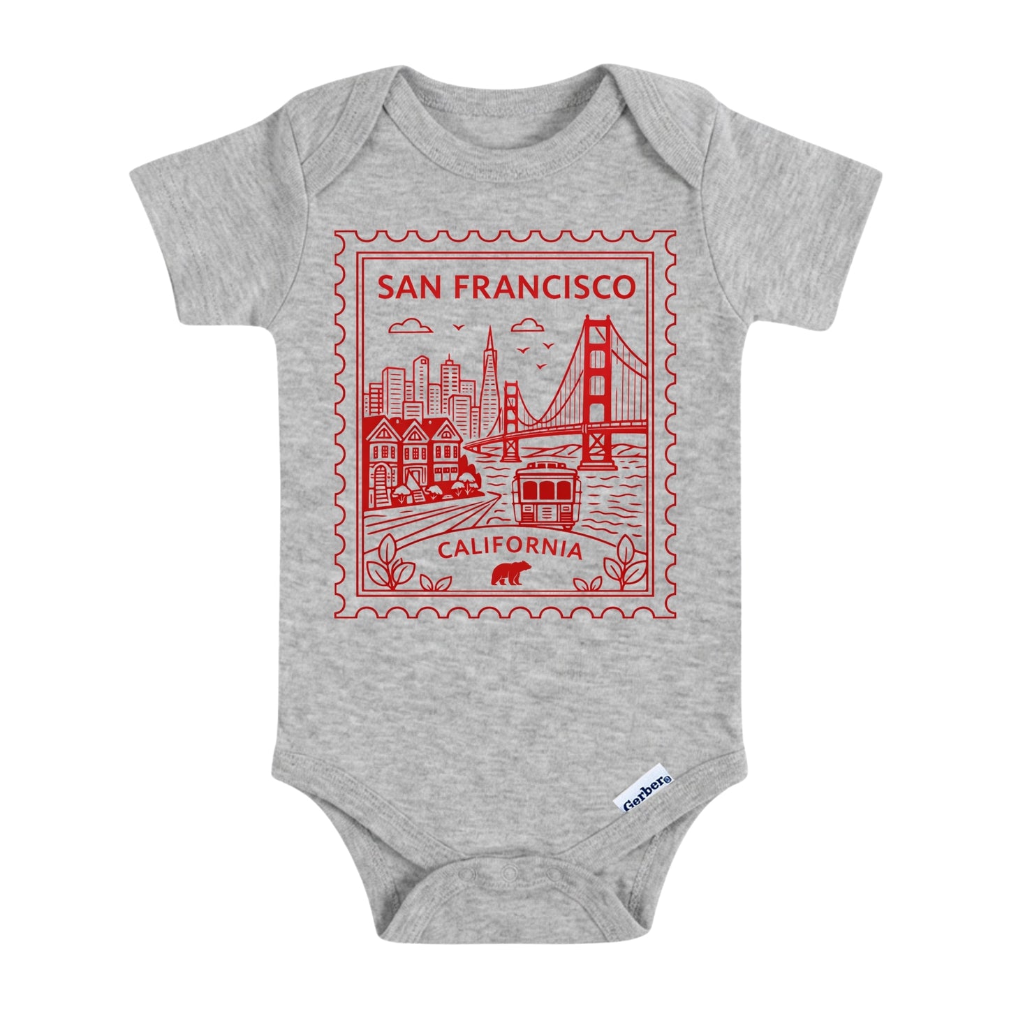 San Francisco California Baby Vintage Postage Stamp ONESIE®