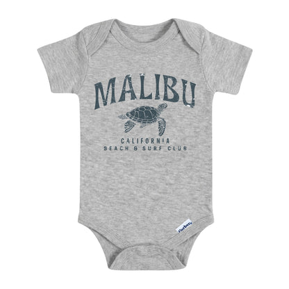 Malibu Beach & Surf Club Baby Onesie ® – California Sea Turtle Baby Tshirt for Boys and Girls