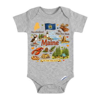 Maine State Symbols Baby ONESIE®