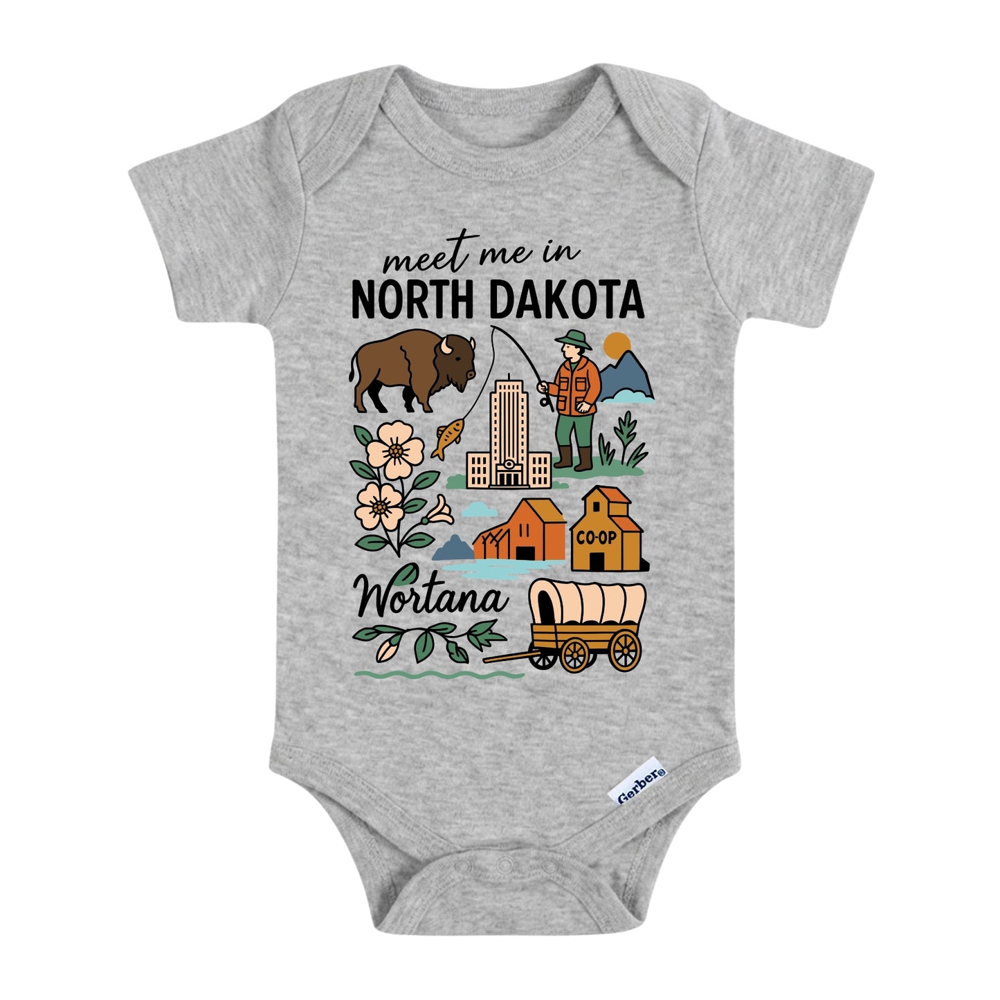 North Dakota Baby Onesie® - Kids Vacation T-Shirt