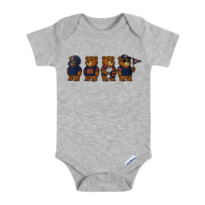Chicago Football Bear Baby Onesie ® – Sports Inspired Baby Bodysuit for Boys and Girls