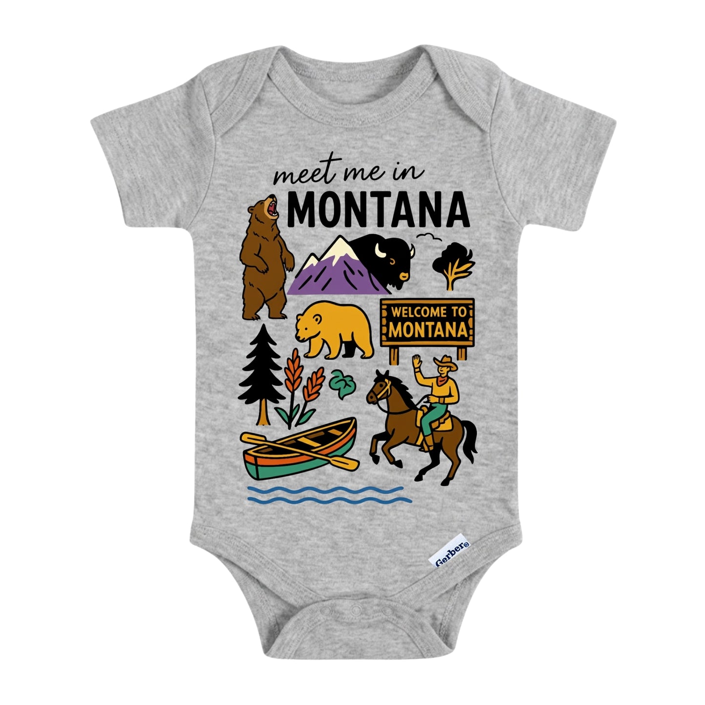 Montana Baby Onesie® - Kids Vacation T-Shirt