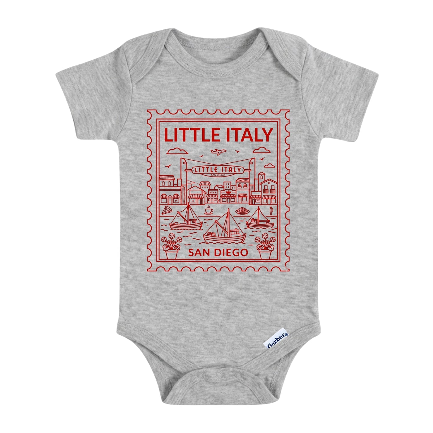 Little Italy San Diego Kids T-Shirt – Local City Gift for Boys and Girls