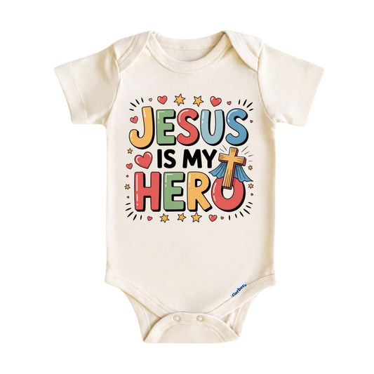 Jesus Is My Hero Baby ONESIE®