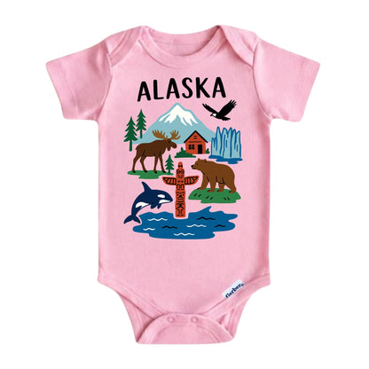 Alaska Wildlife Adventure Kids T-Shirt