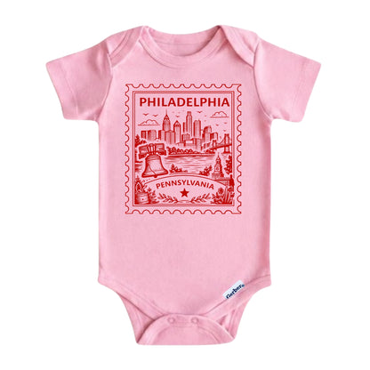 Philadelphia Pennsylvania Baby Vintage Postage Stamp ONESIE®