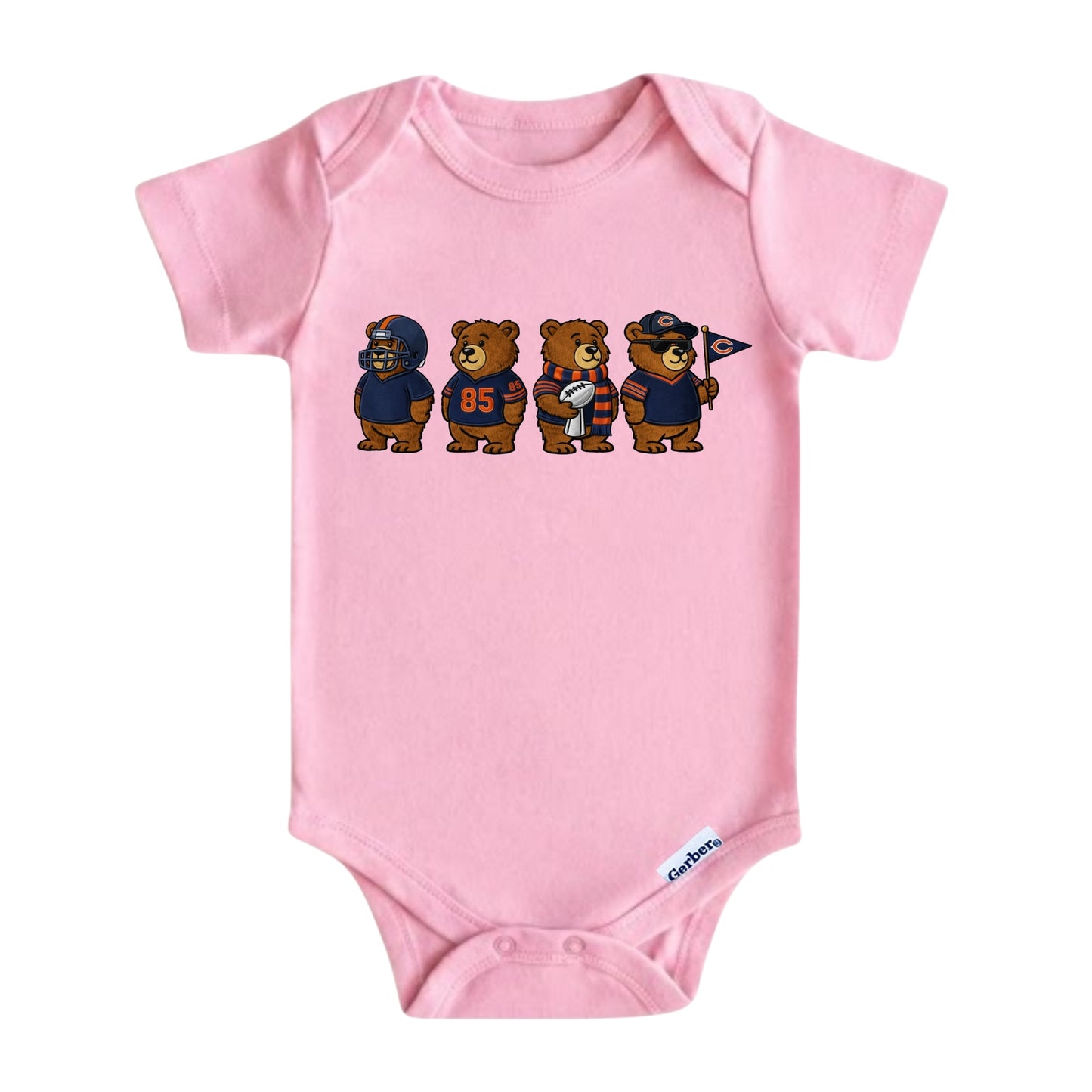 Chicago Football Bear Baby Onesie ® – Sports Inspired Baby Bodysuit for Boys and Girls