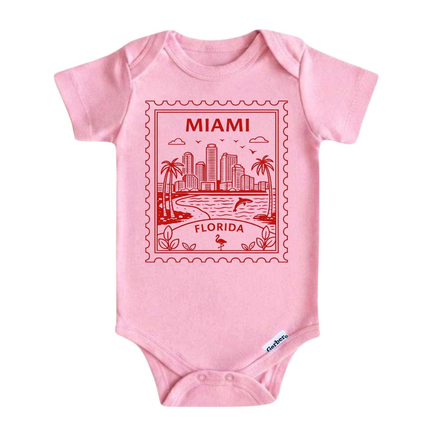 Miami Florida Baby Vintage Postage Stamp ONESIE®