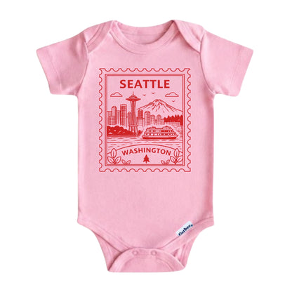 Seattle Washington Baby Vintage Postage Stamp ONESIE®