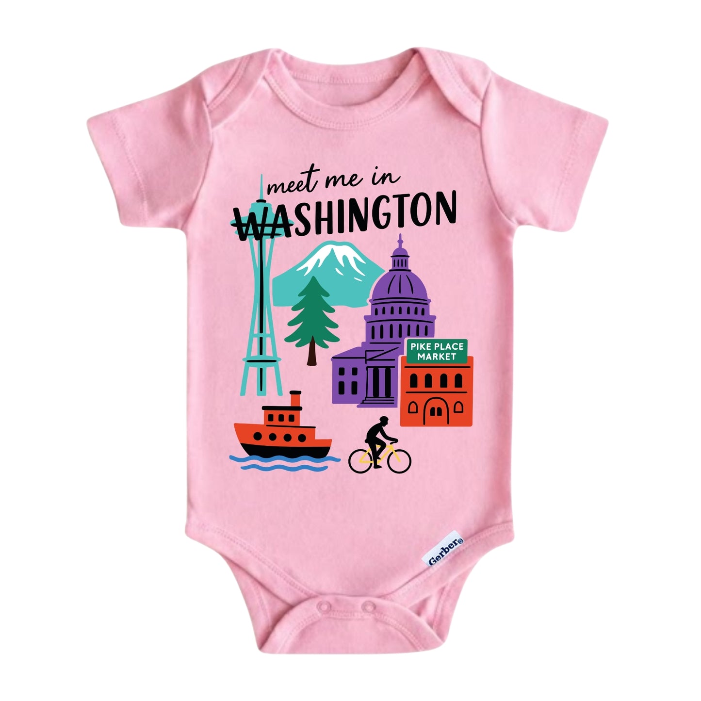 Washington Baby Onesie® - Kids Vacation T-Shirt