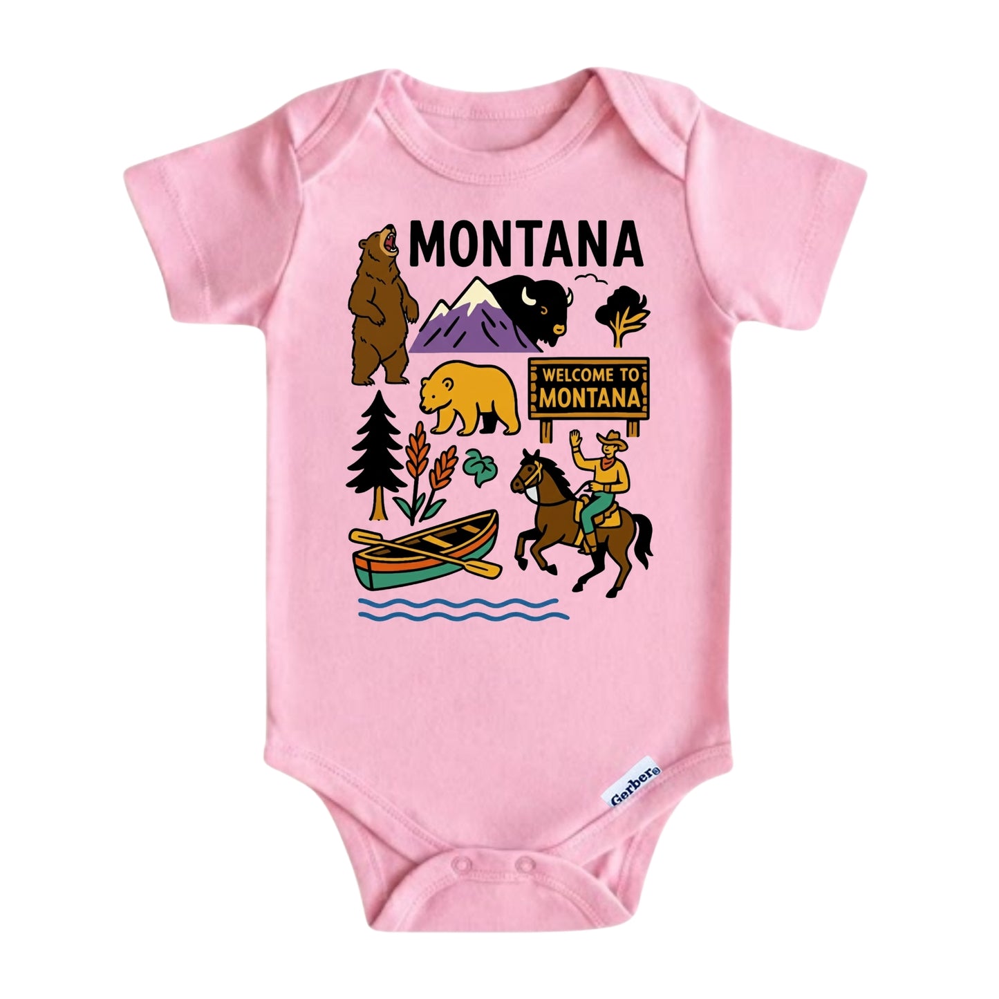 Montana Big Sky Adventure Kids T-Shirt