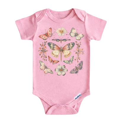 Vintage Watercolor Butterfly Garden Baby ONESIE®