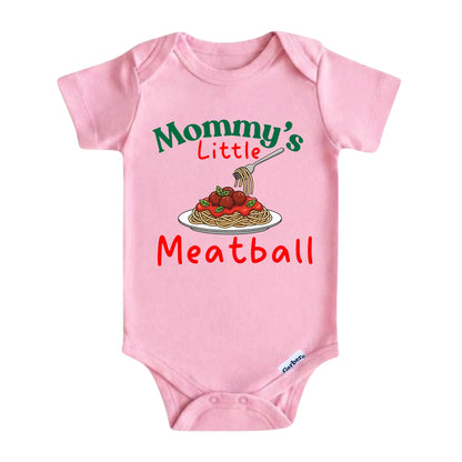 Mommy’s Little Meatball Baby Onesie ® – Italian Spaghetti Baby Bodysuit for Boys and Girls