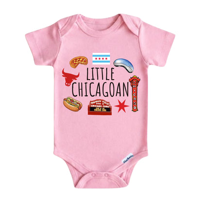 Little Chicagoan Baby ONESIE ®, Illinois Newborn Gifts - Baby Bodysuit for Boys Girls
