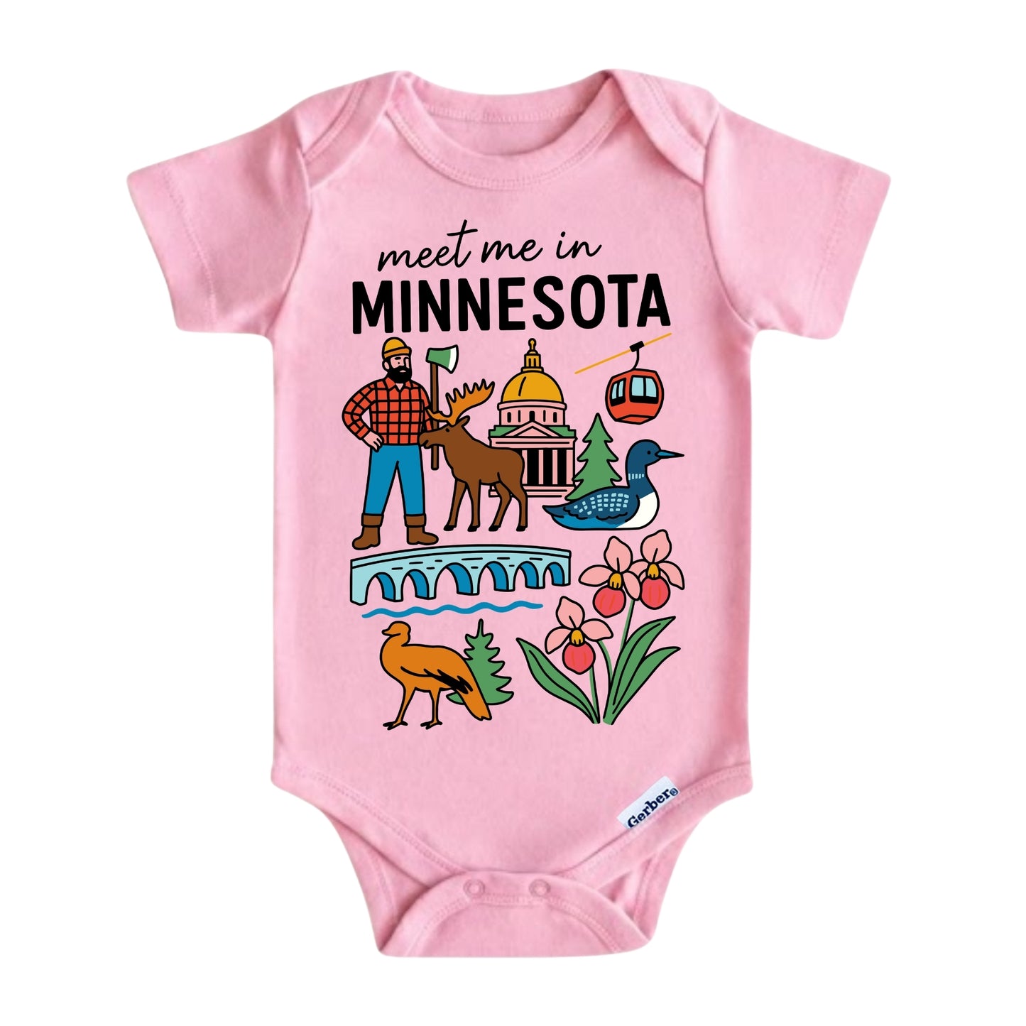 Minnesota Baby Onesie® - Kids Vacation T-Shirt