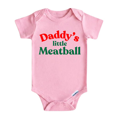 Daddy’s Little Meatball Baby Onesie ® – Italian Family Baby Bodysuit for Boys and Girls