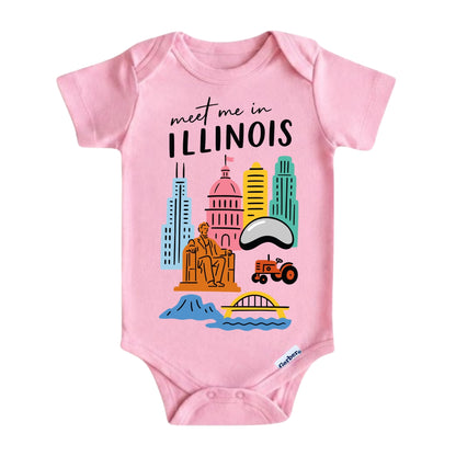 Illinois Baby Onesie® - Chicago Kids Vacation T-Shirt
