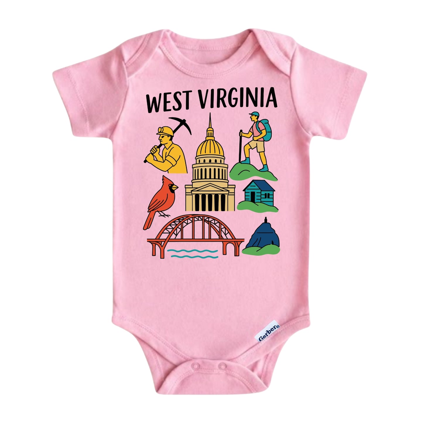 West Virginia State Kids T-Shirt