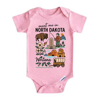 North Dakota Baby Onesie® - Kids Vacation T-Shirt