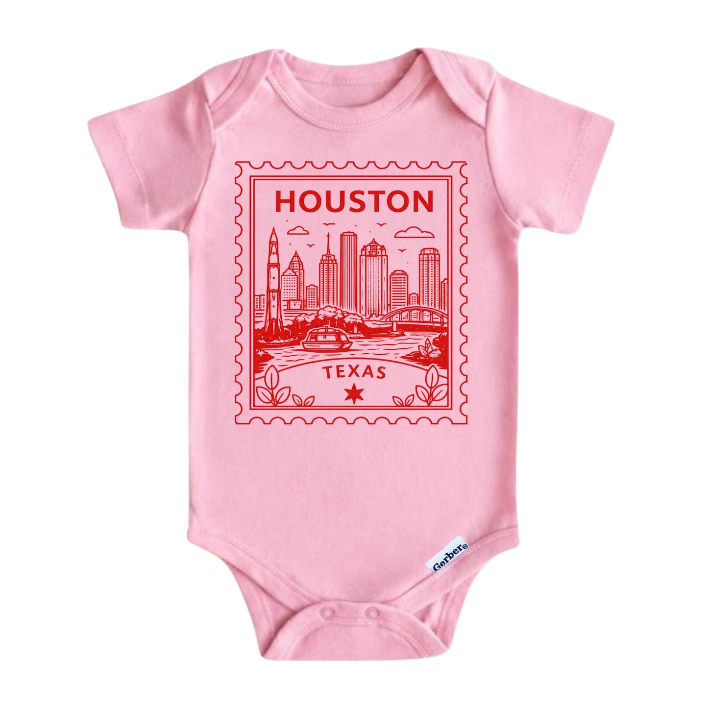 Houston Texas Baby Vintage Postage Stamp ONESIE®