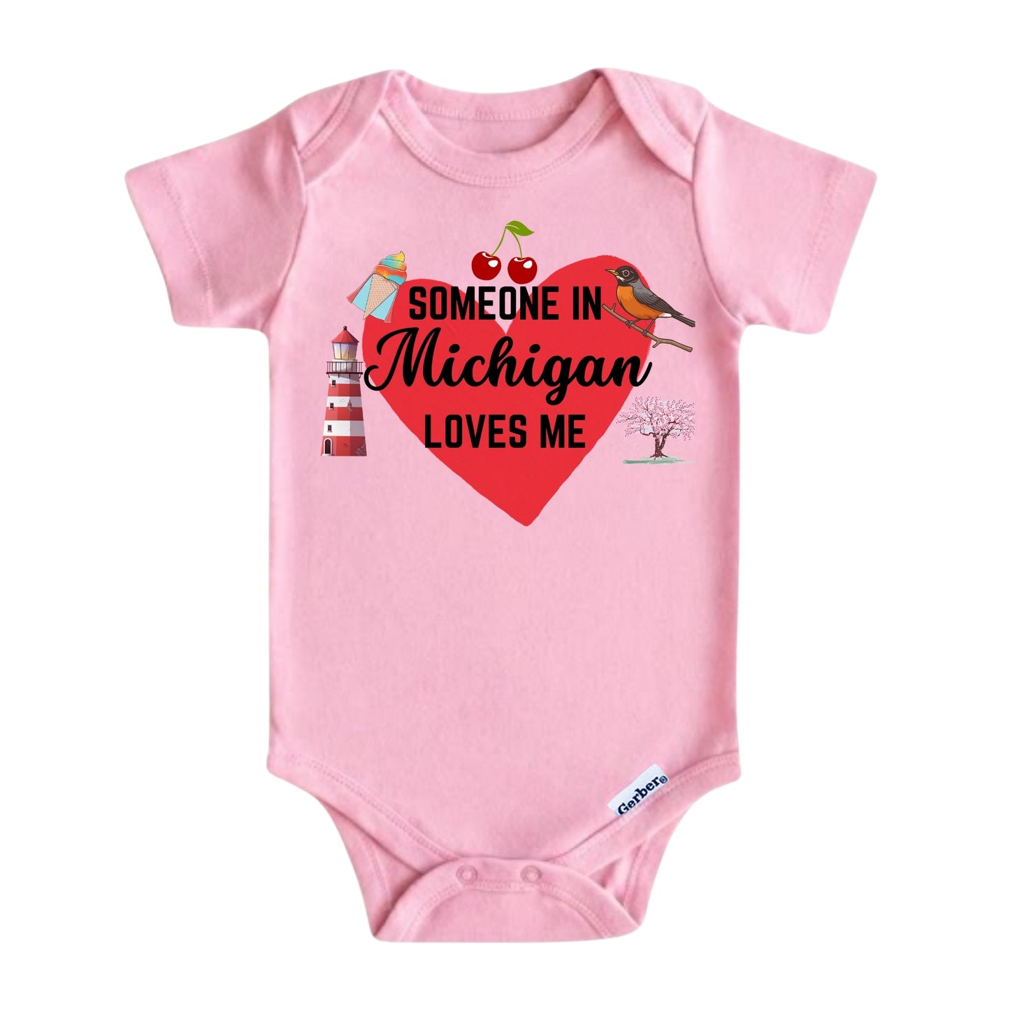 Someone in Michigan Loves Me Baby ONESIE®