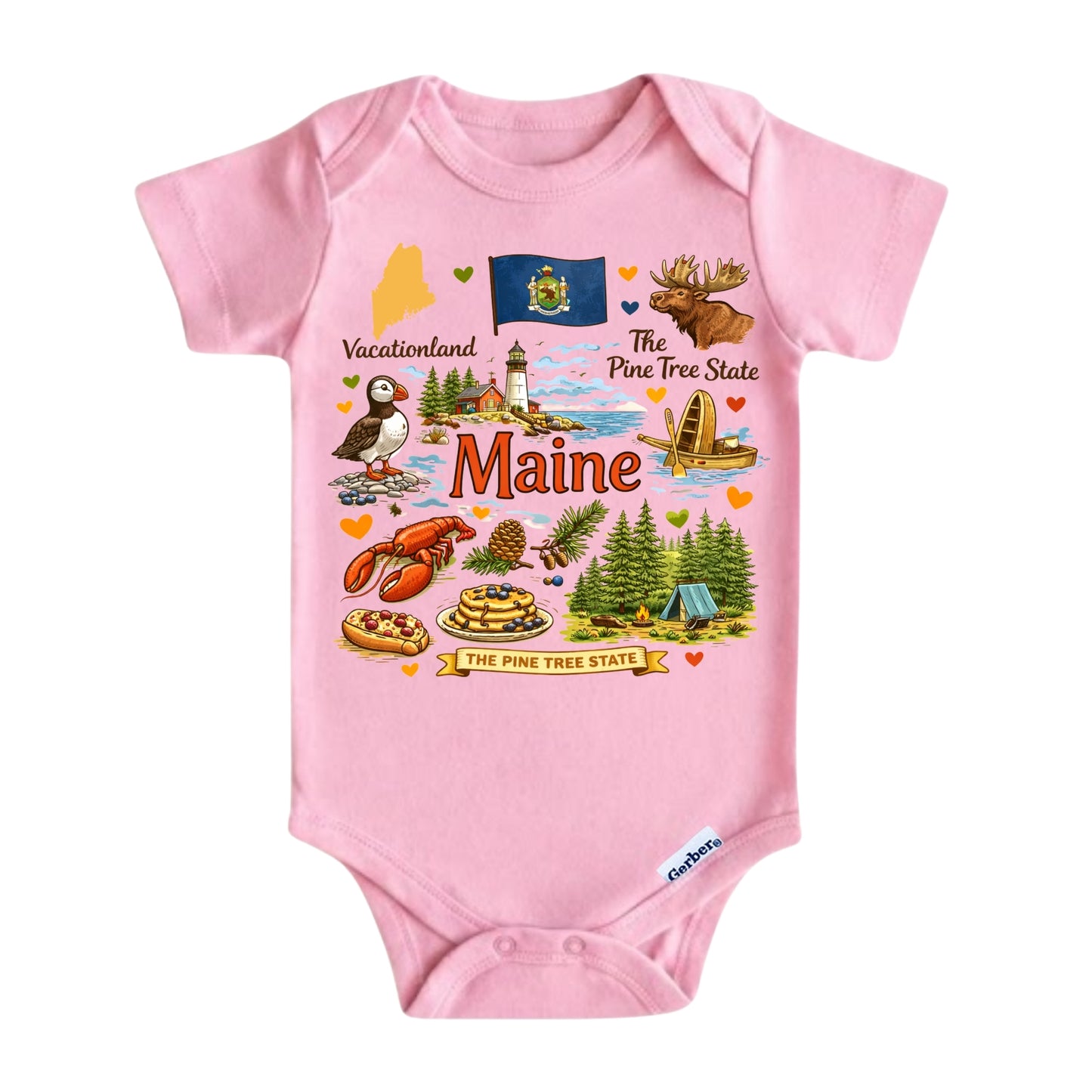 Maine State Symbols Baby ONESIE®