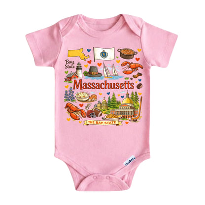 Massachusetts State Symbols Baby ONESIE®