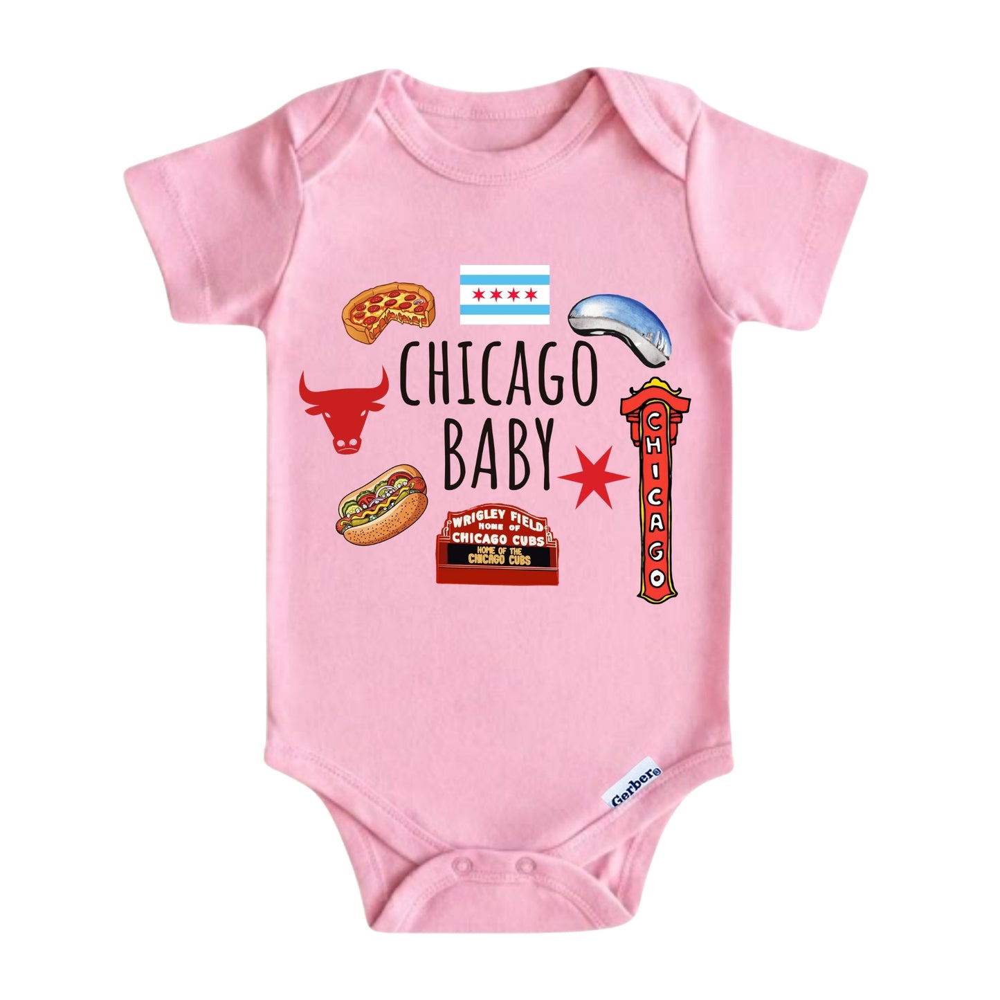 Chicago Baby ONESIE - Baby Bodysuit for Boys Girls, Chicago Toddler Kids Sweatshirt