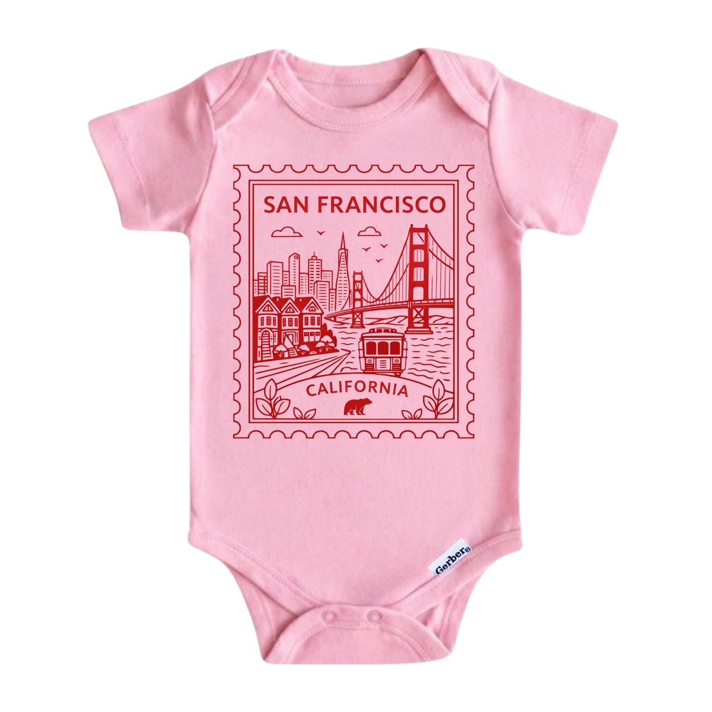 San Francisco California Baby Vintage Postage Stamp ONESIE®