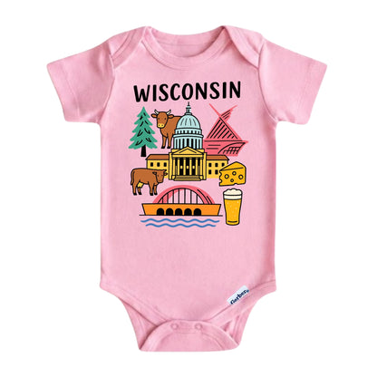 Wisconsin State Kids T-Shirt