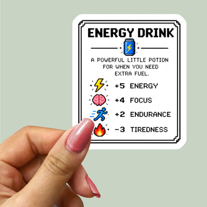 Energy Drink Pixel Art Sticker