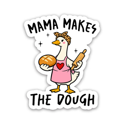 Mama Makes The Dough Funny Baking Vinyl Sticker