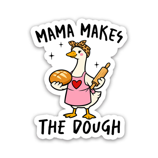 Mama Makes The Dough Funny Baking Vinyl Sticker