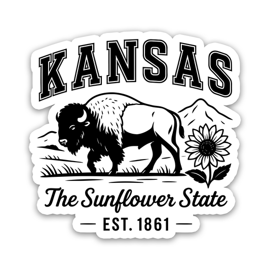 Kansas Sticker - The Sunflower State