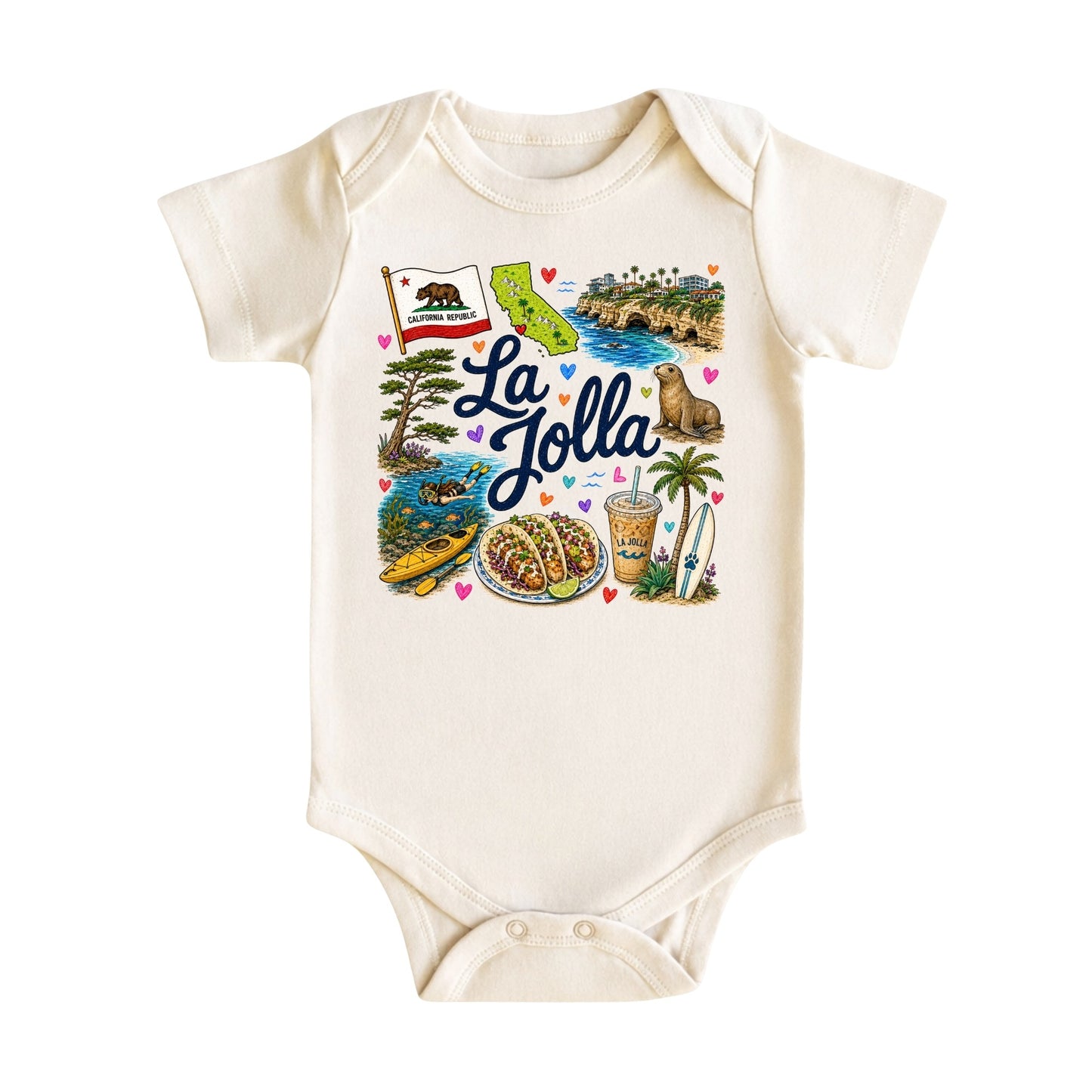 La Jolla California Baby Bodysuit