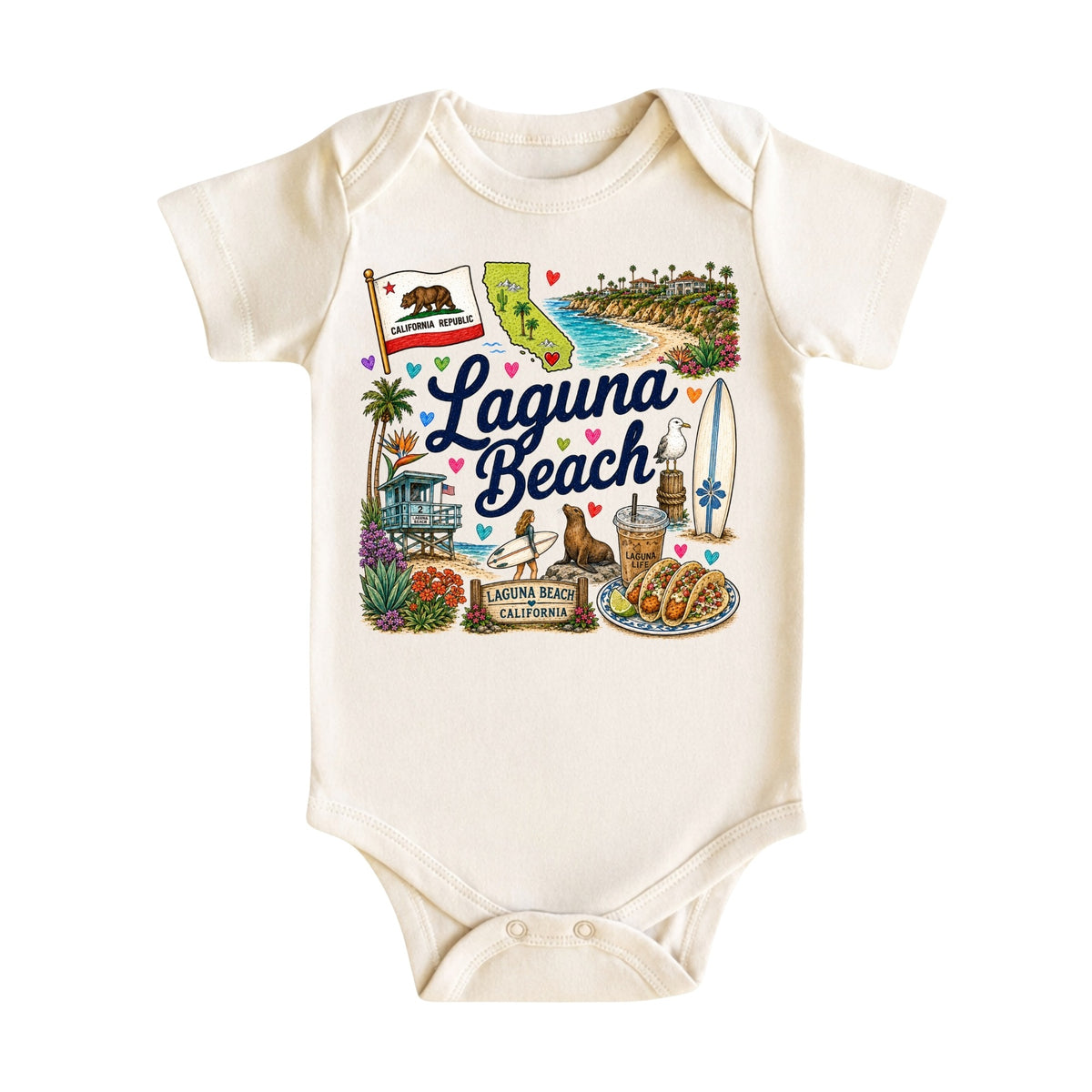 Laguna Beach California Baby Bodysuit