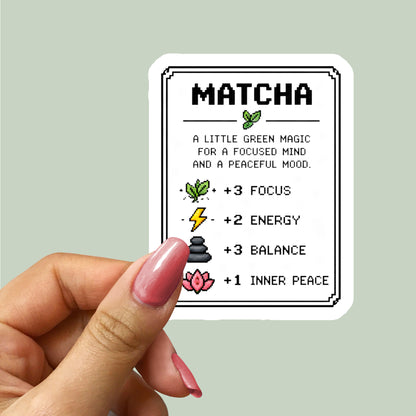 Matcha 8bit Pixel Art Sticker