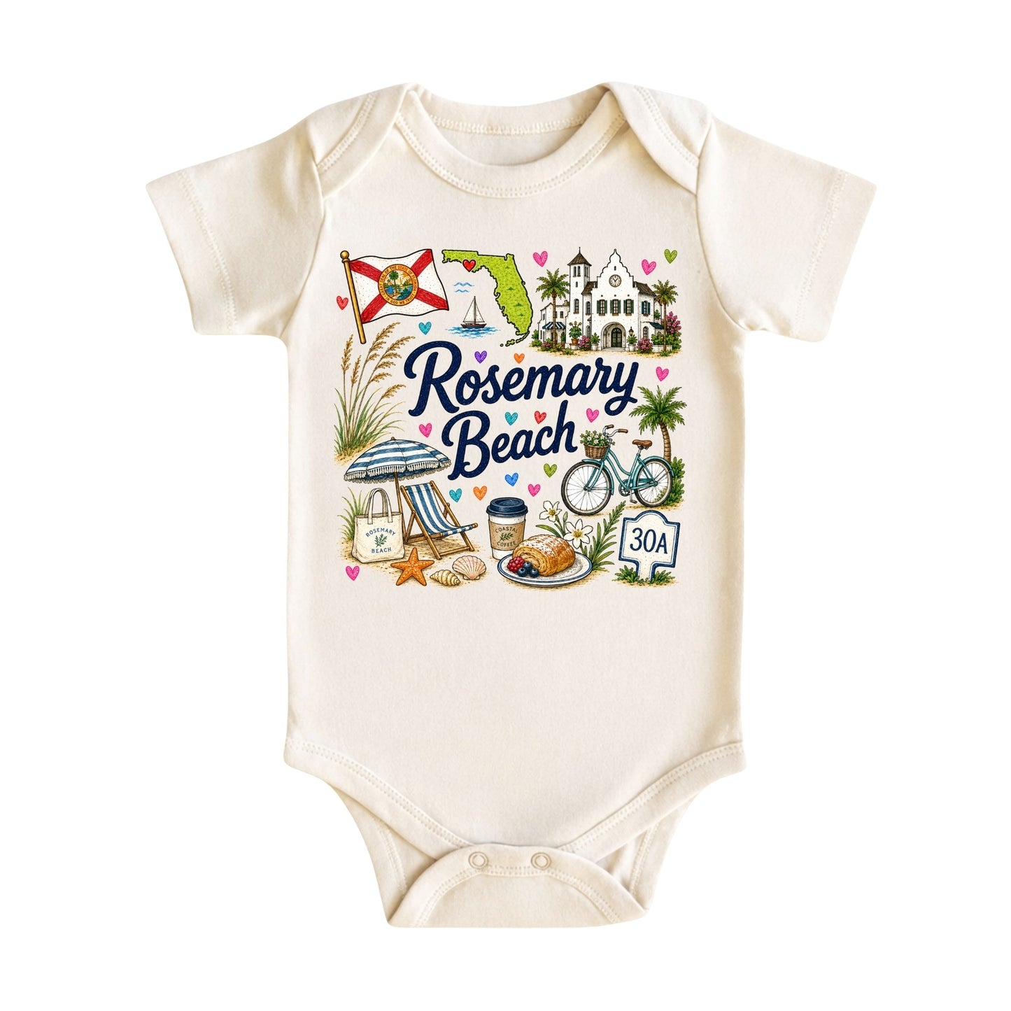 Rosemary Beach Florida Baby Bodysuit