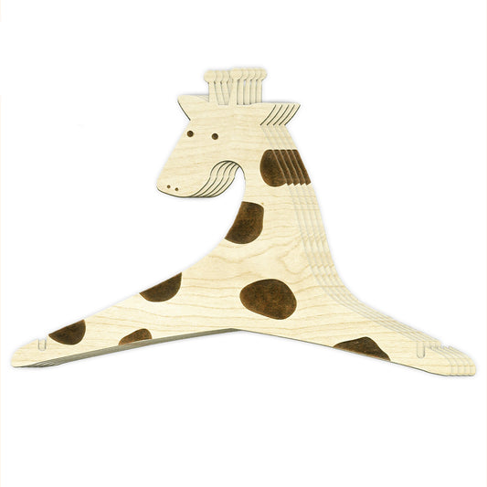 Wooden Giraffe Baby Hangers, Baby Closet Hanger Set